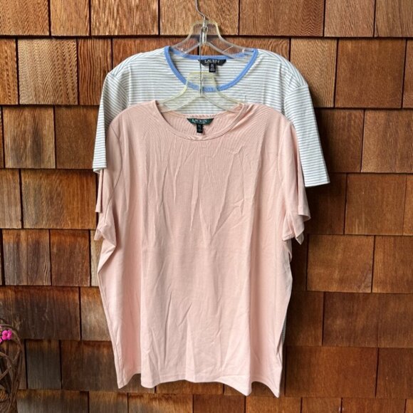 NWOT Ralph Lauren Set of Two Crewneck Short Sleeve T-Shirts in Women's 2X - Picture 2 of 15